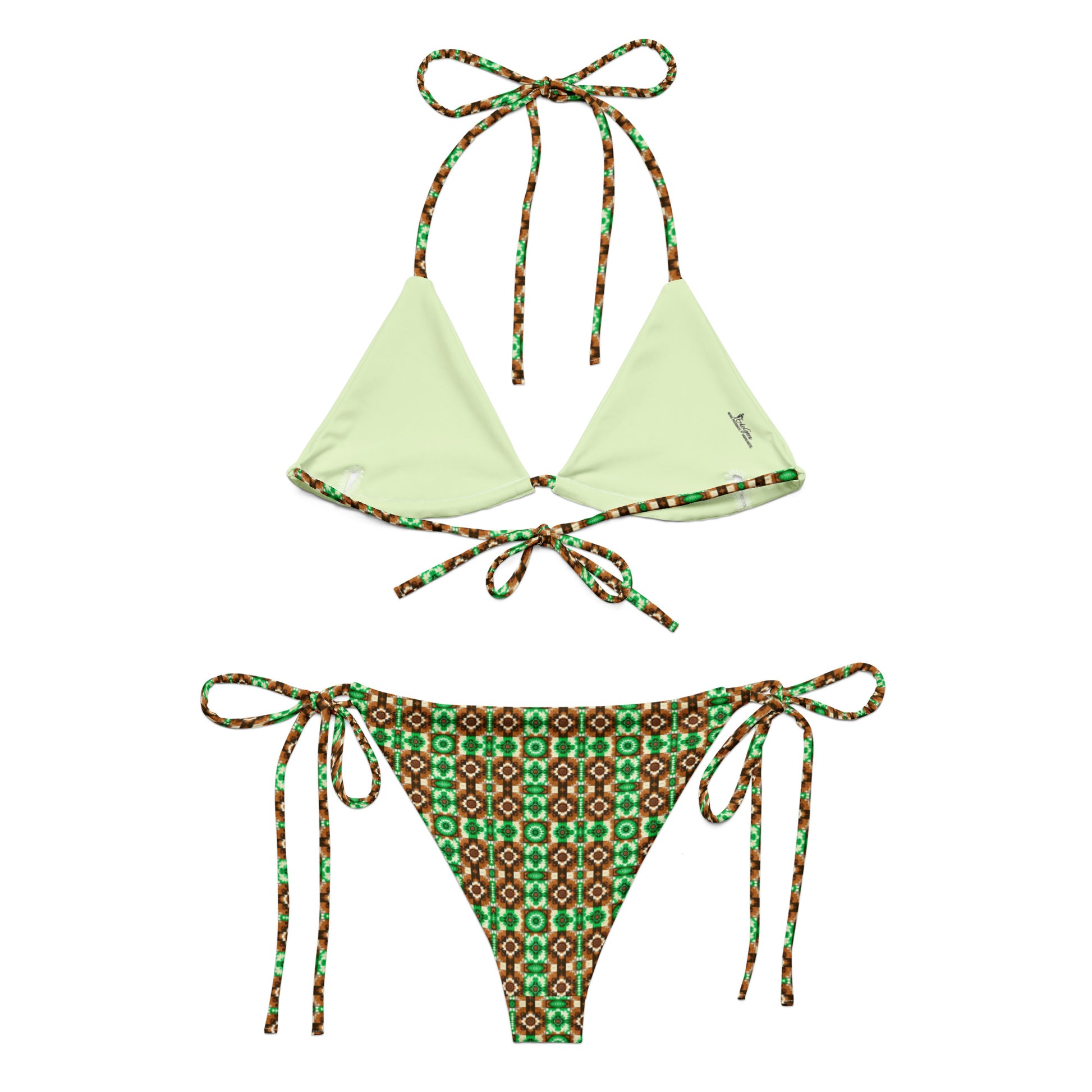 Recycled String Bikini Emerald Oasis - ErdeGora