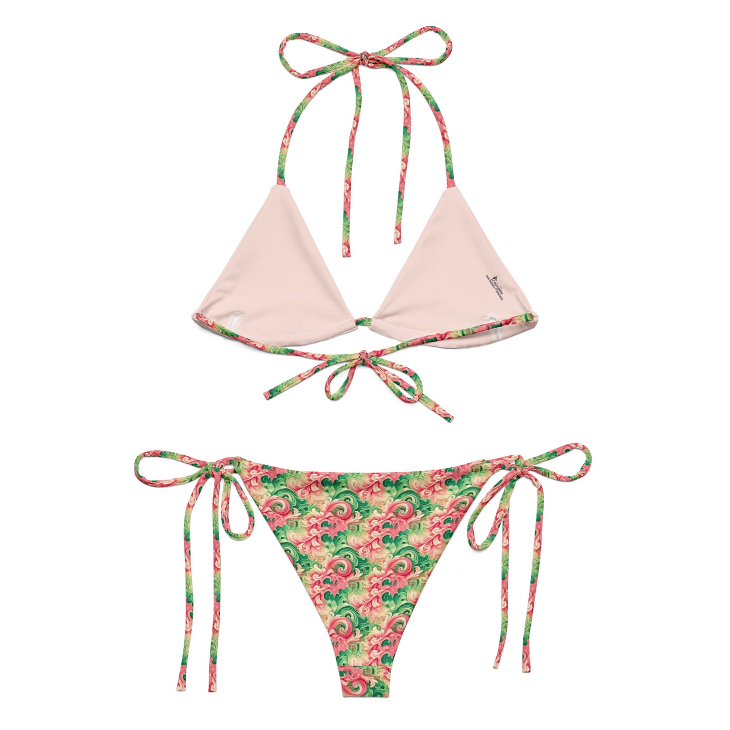 Recycled String Bikini Floral Fantasy - ErdeGora