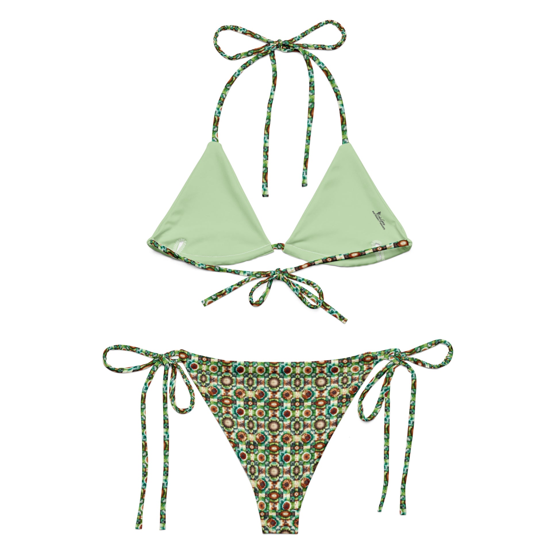 Recycled String Bikini Boho Kaleidoscope - ErdeGora