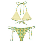 Recycled String Bikini Golden Garden - ErdeGora