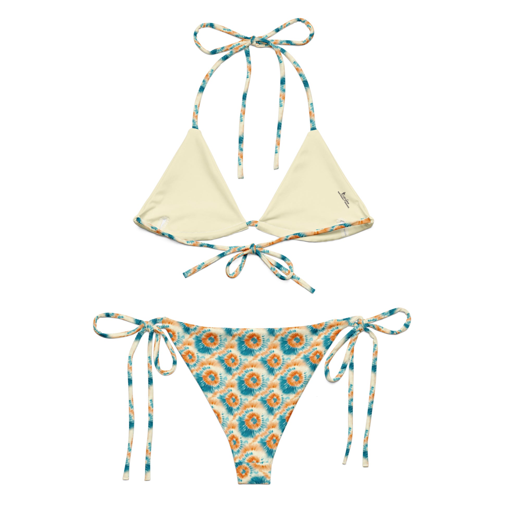 Recycled String Bikini Sunset Swirl - ErdeGora