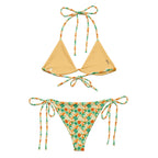 Recycled String Bikini Citrus Splash - ErdeGora