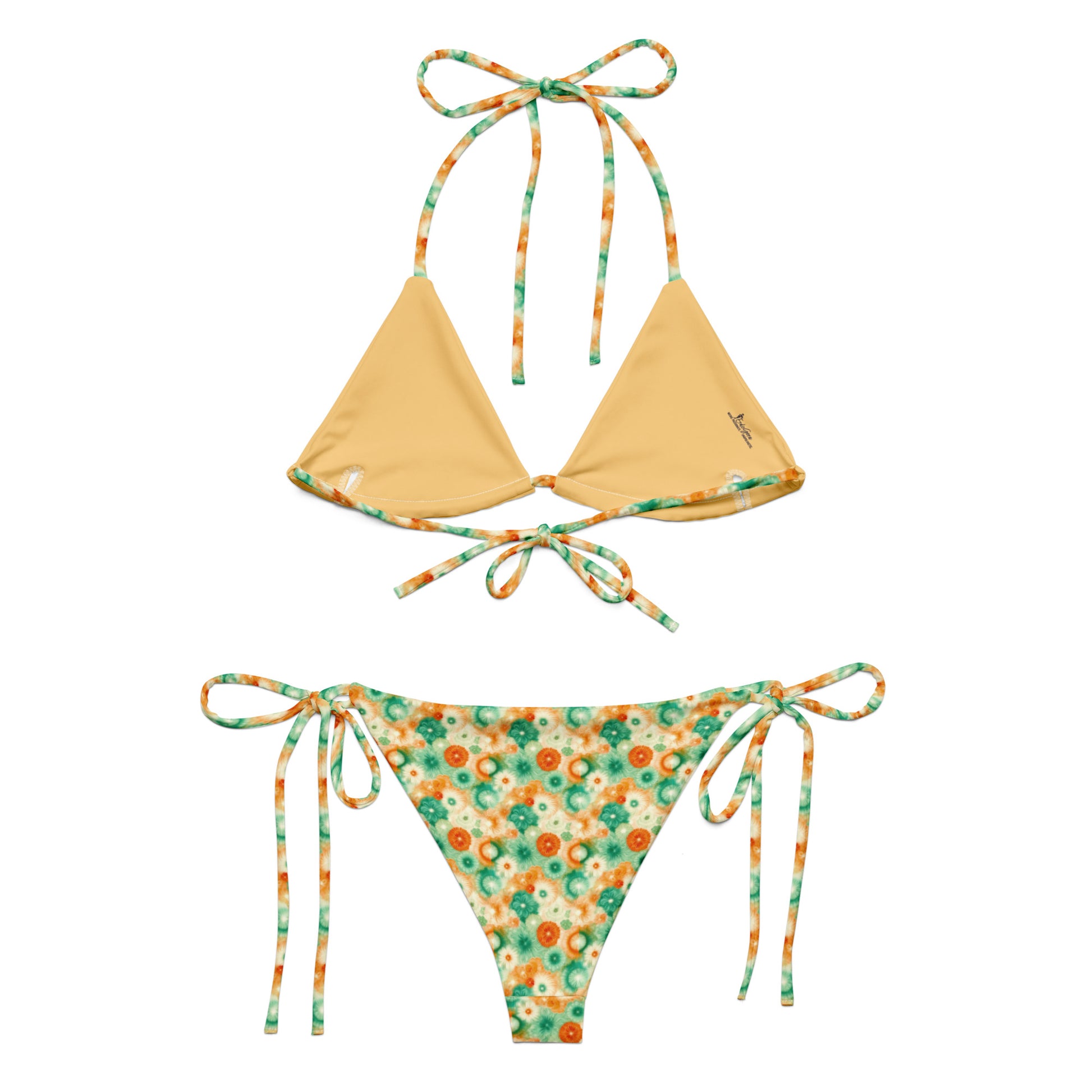 Recycled String Bikini Citrus Splash - ErdeGora