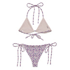 Recycled String Bikini Lilac Bloom - ErdeGora