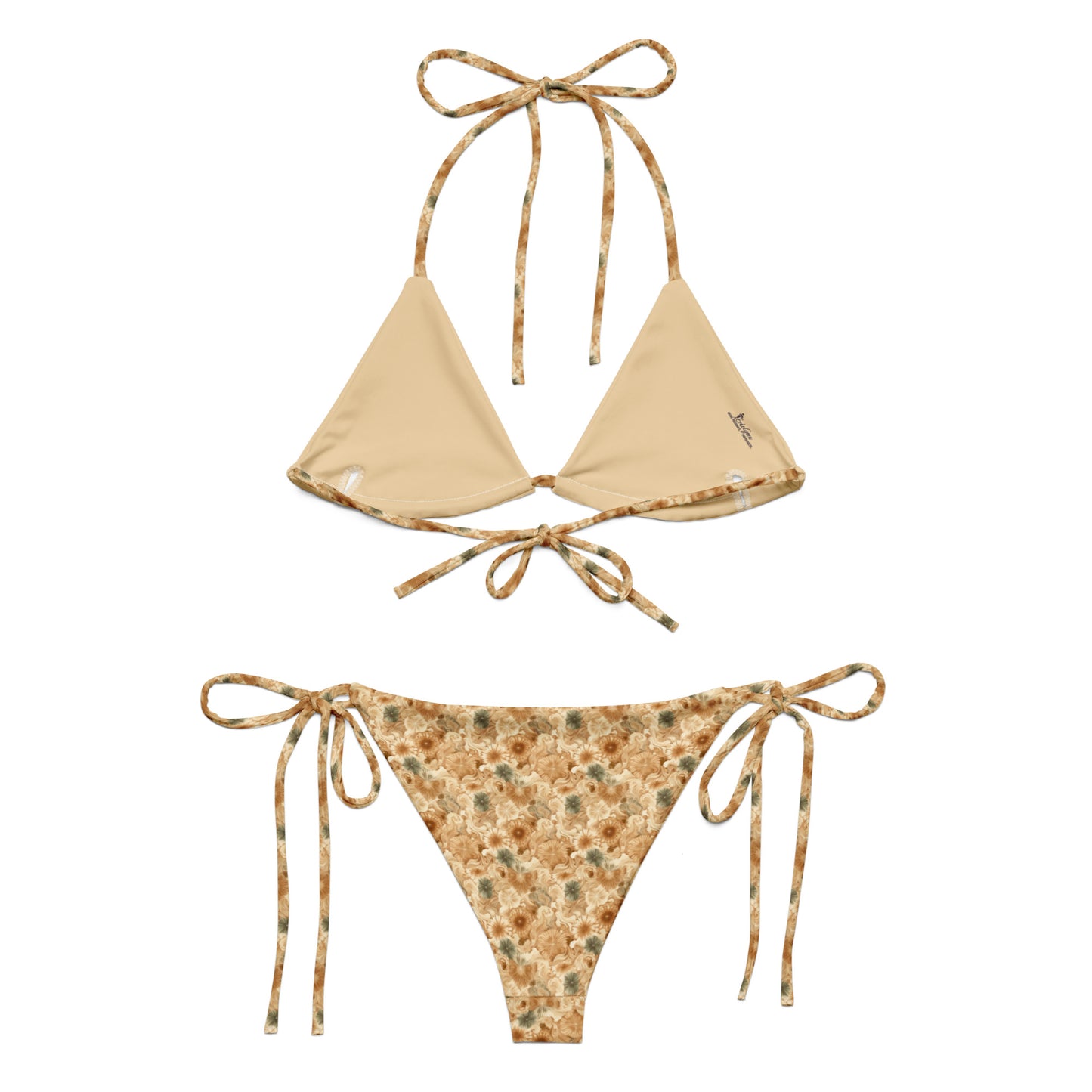 Recycled String Bikini Sandy Bloom - ErdeGora