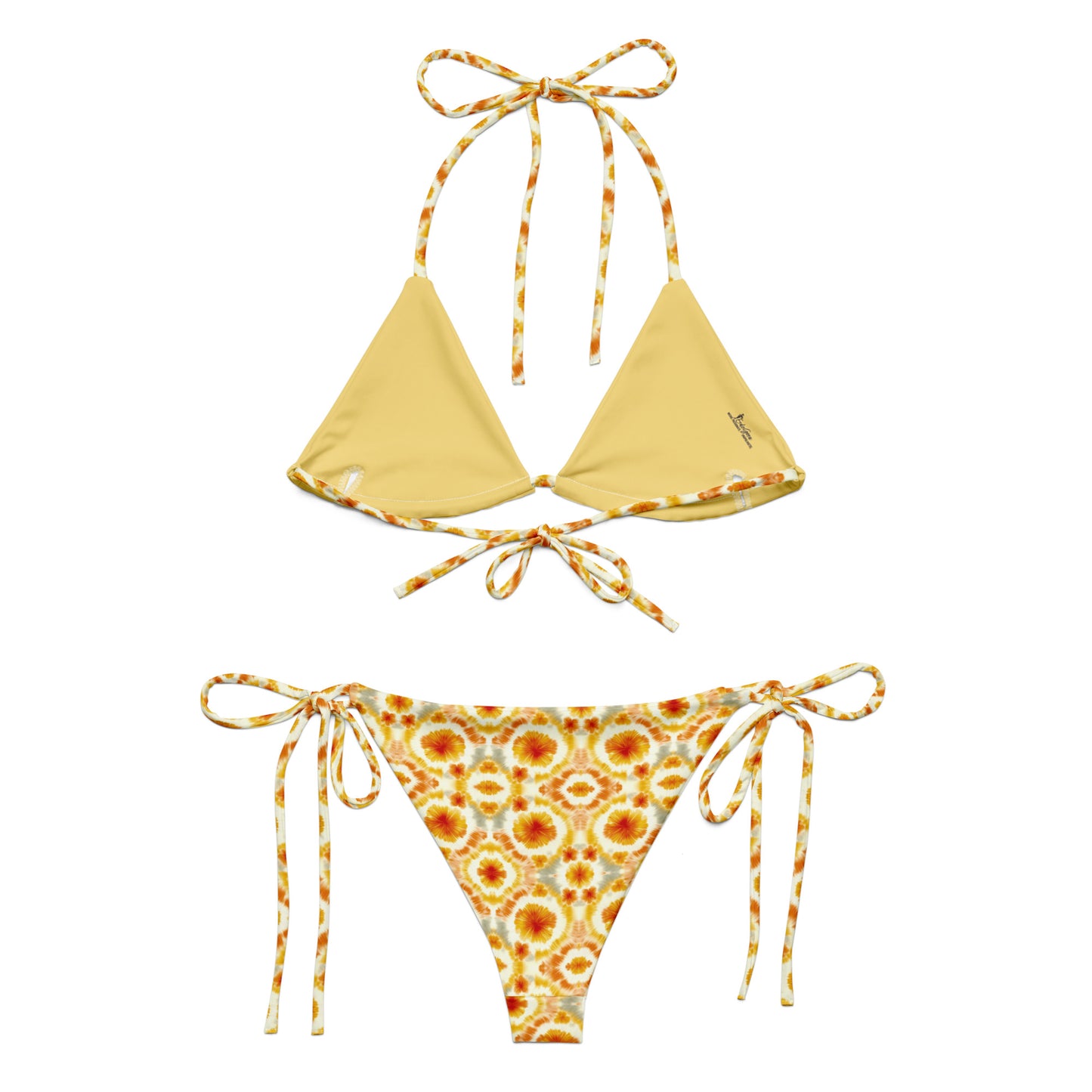 Recycled String Bikini Golden Sunburst - ErdeGora