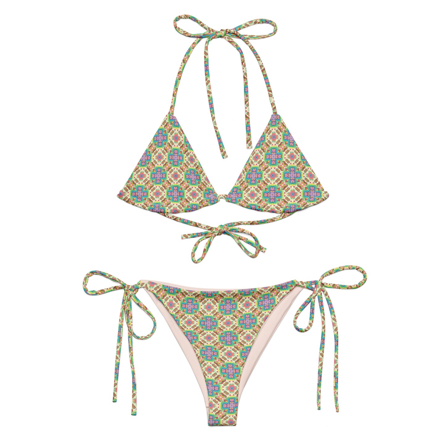 Recycled String Bikini Bohemian Tile - ErdeGora