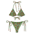 Recycled String Bikini Retro Mosaic - ErdeGora