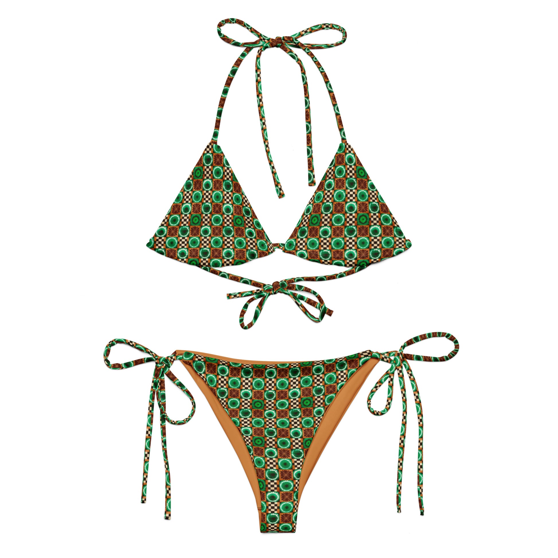 Recycled String Bikini Jungle Grid - ErdeGora