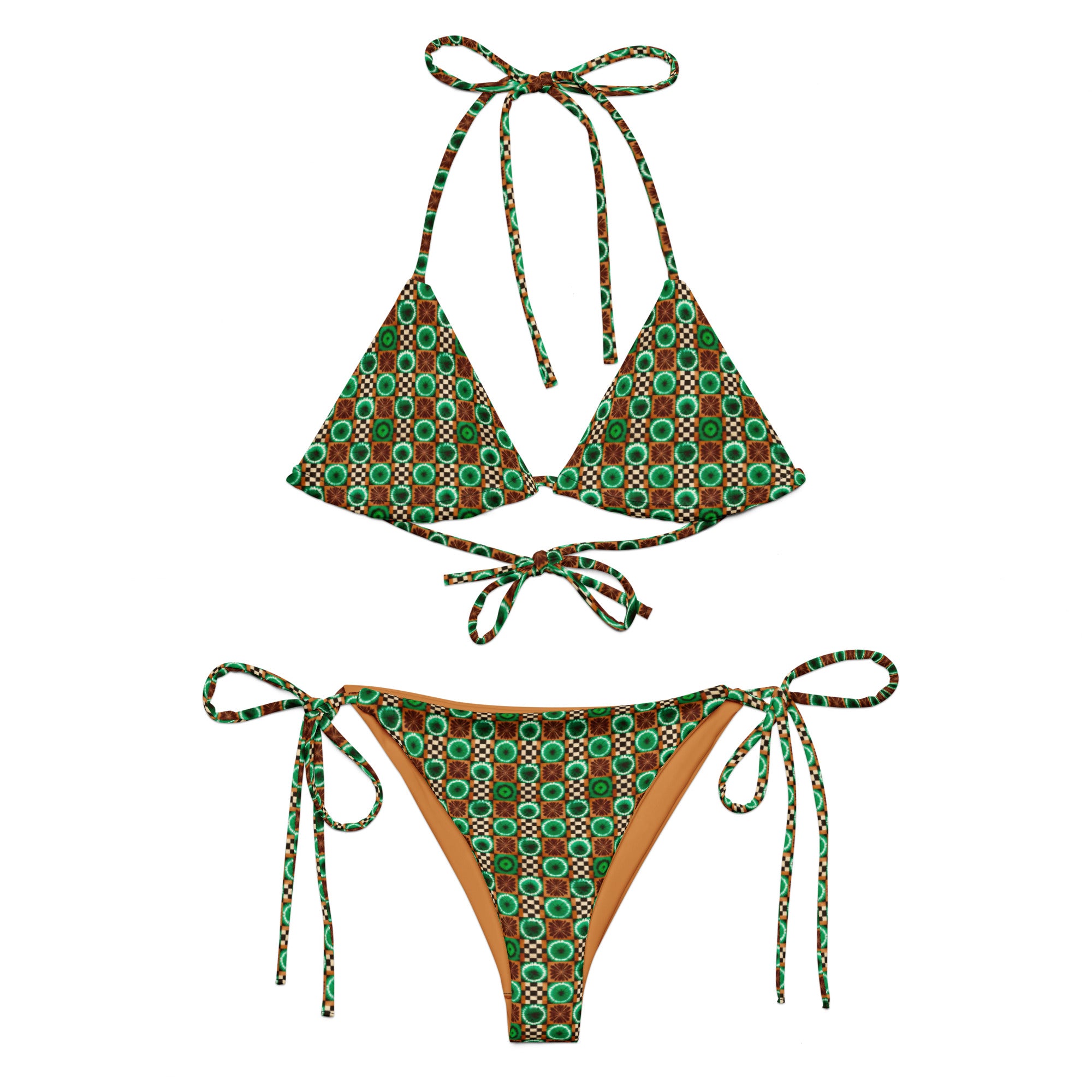 Recycled String Bikini Jungle Grid - ErdeGora