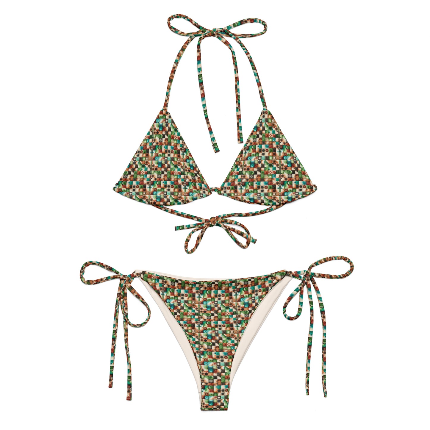 Recycled String Bikini Pixel Grove - ErdeGora