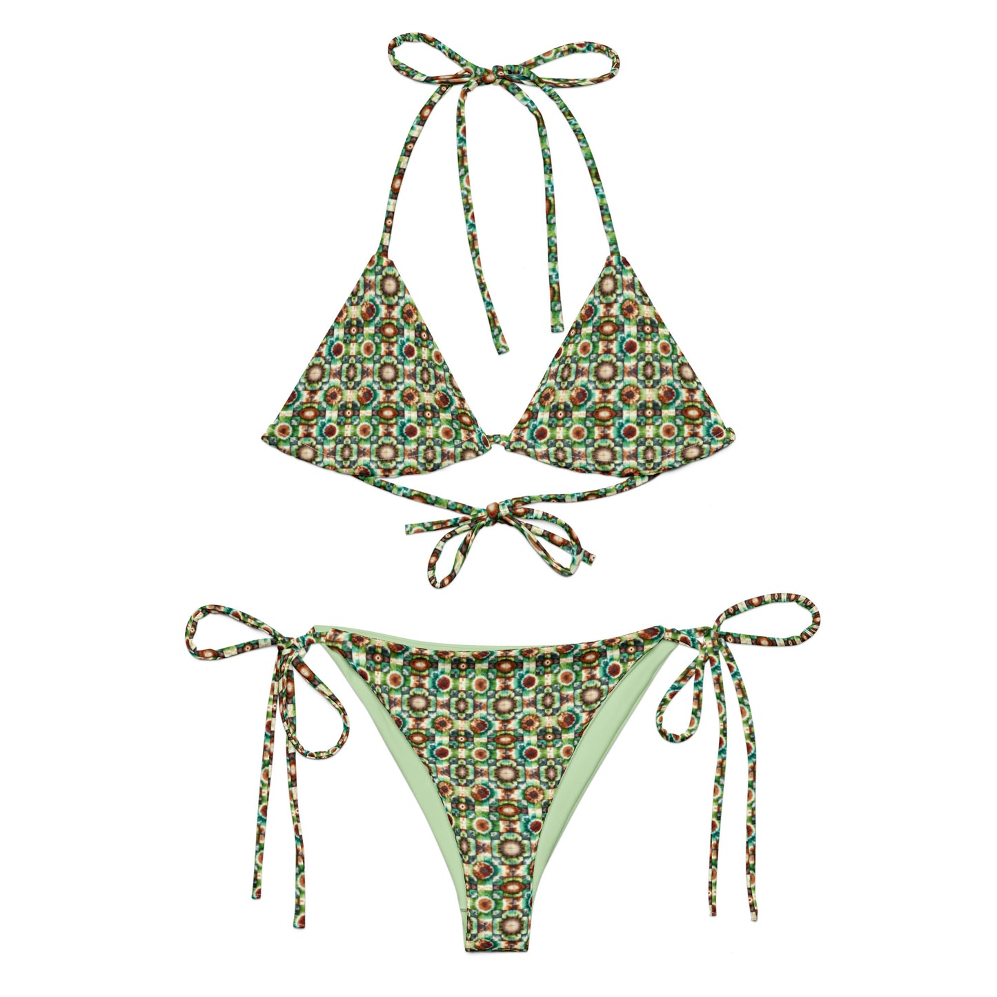 Recycled String Bikini Boho Kaleidoscope - ErdeGora