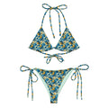 Recycled String Bikini Sunflower Splash - ErdeGora