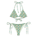 Recycled String Bikini Mint Blossom - ErdeGora