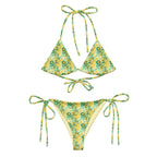 Recycled String Bikini Golden Garden - ErdeGora