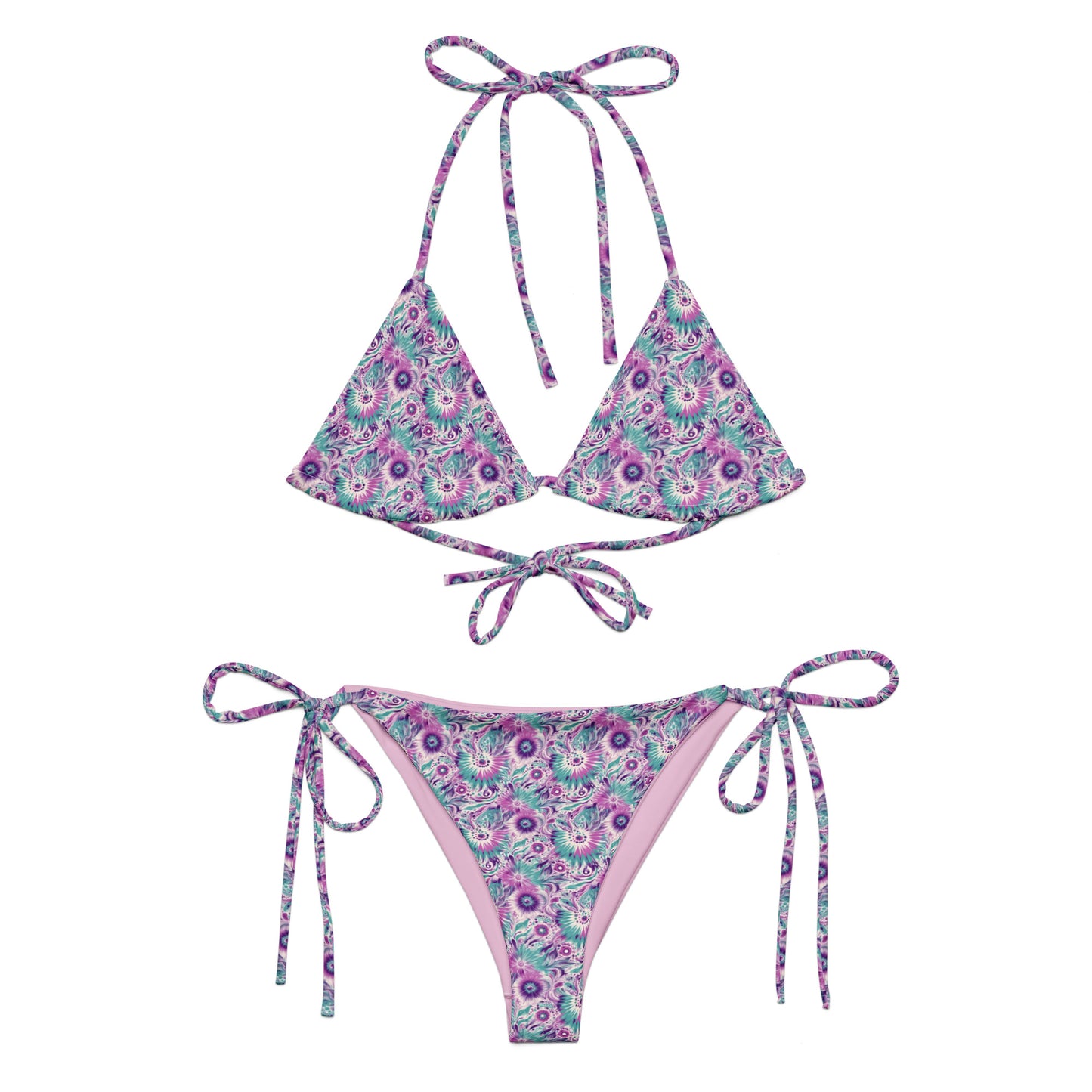 Recycled String Bikini Lavender Breeze - ErdeGora