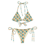 Recycled String Bikini Sunset Swirl - ErdeGora