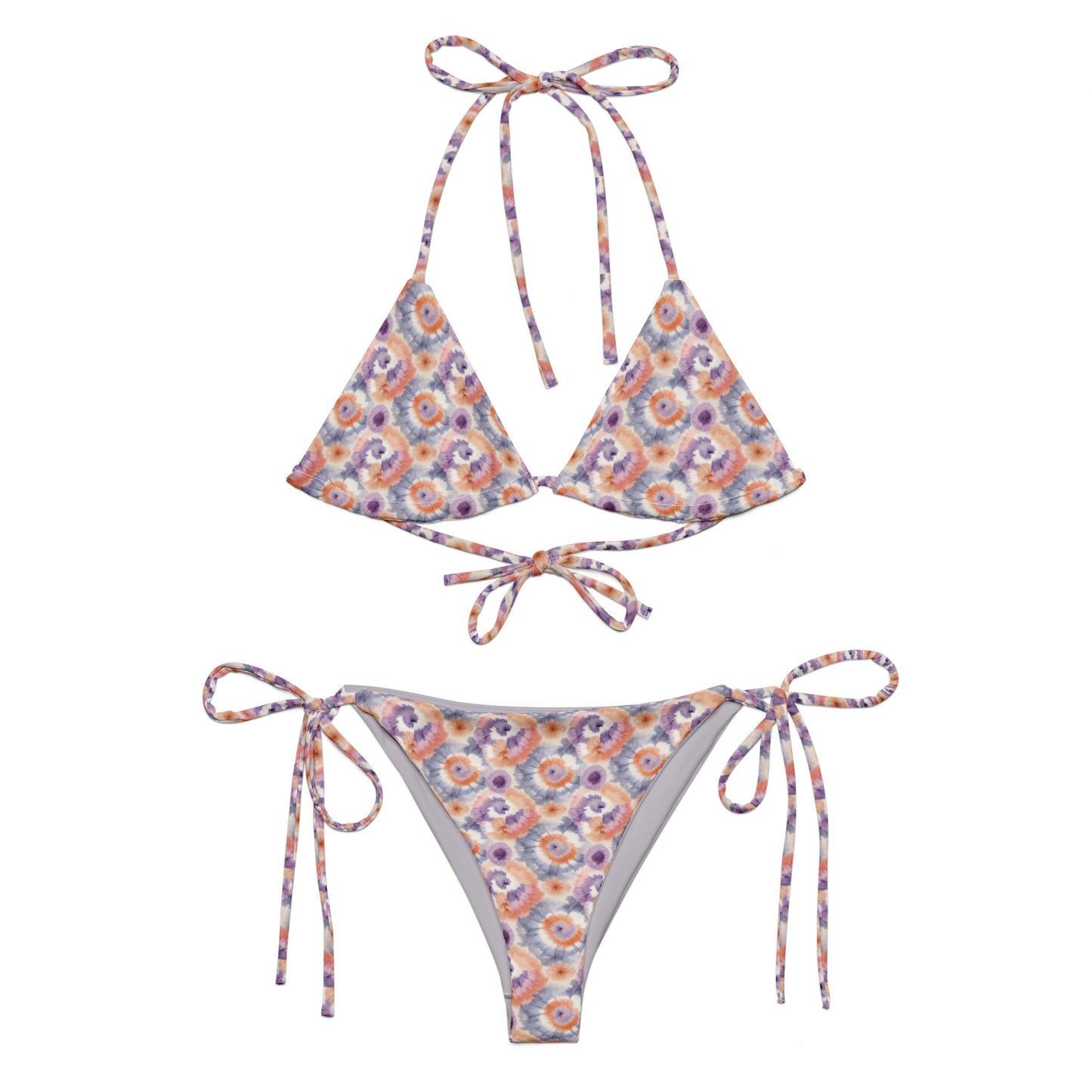 Recycled String Bikini Lavender Daze - ErdeGora