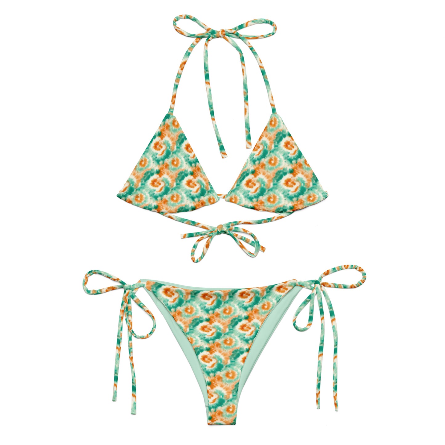 Recycled String Bikini Tropical Twist - ErdeGora