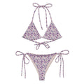 Recycled String Bikini Lilac Bloom - ErdeGora