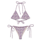 Recycled String Bikini Lilac Bloom - ErdeGora