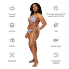 Recycled String Bikini Lilac Bloom - ErdeGora