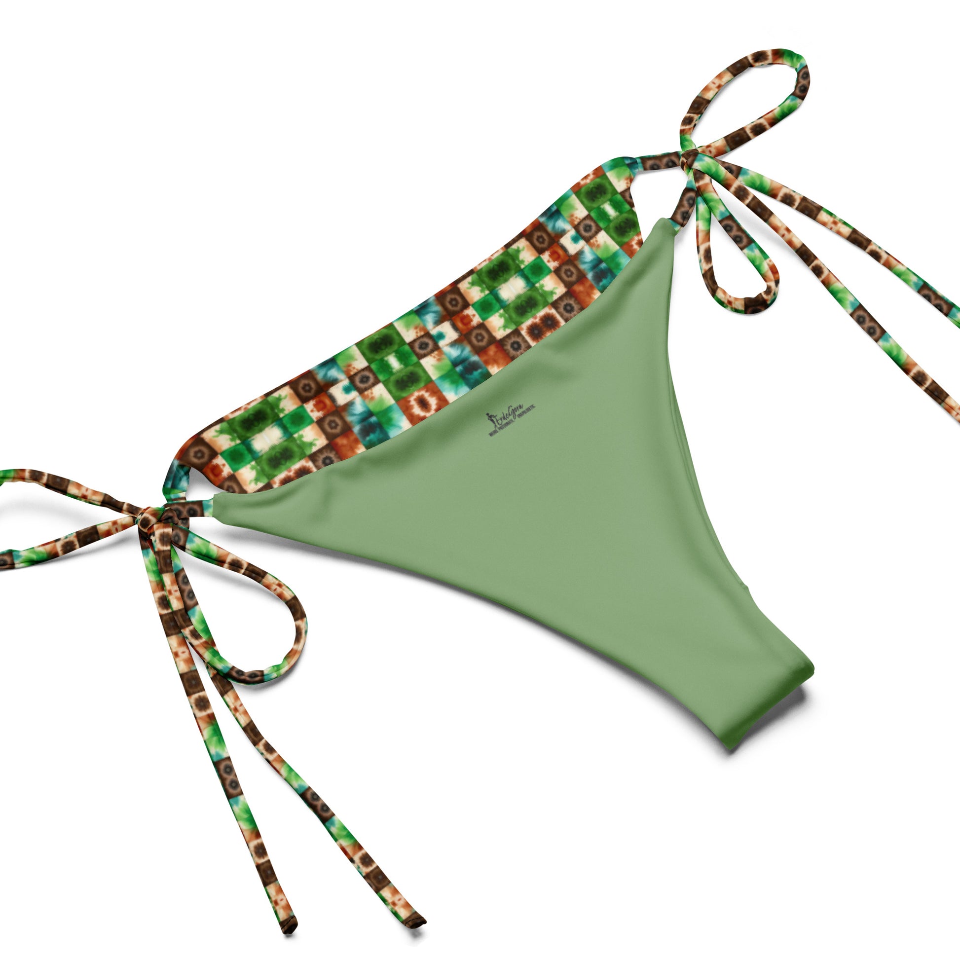 Recycled String Bikini Retro Mosaic - ErdeGora