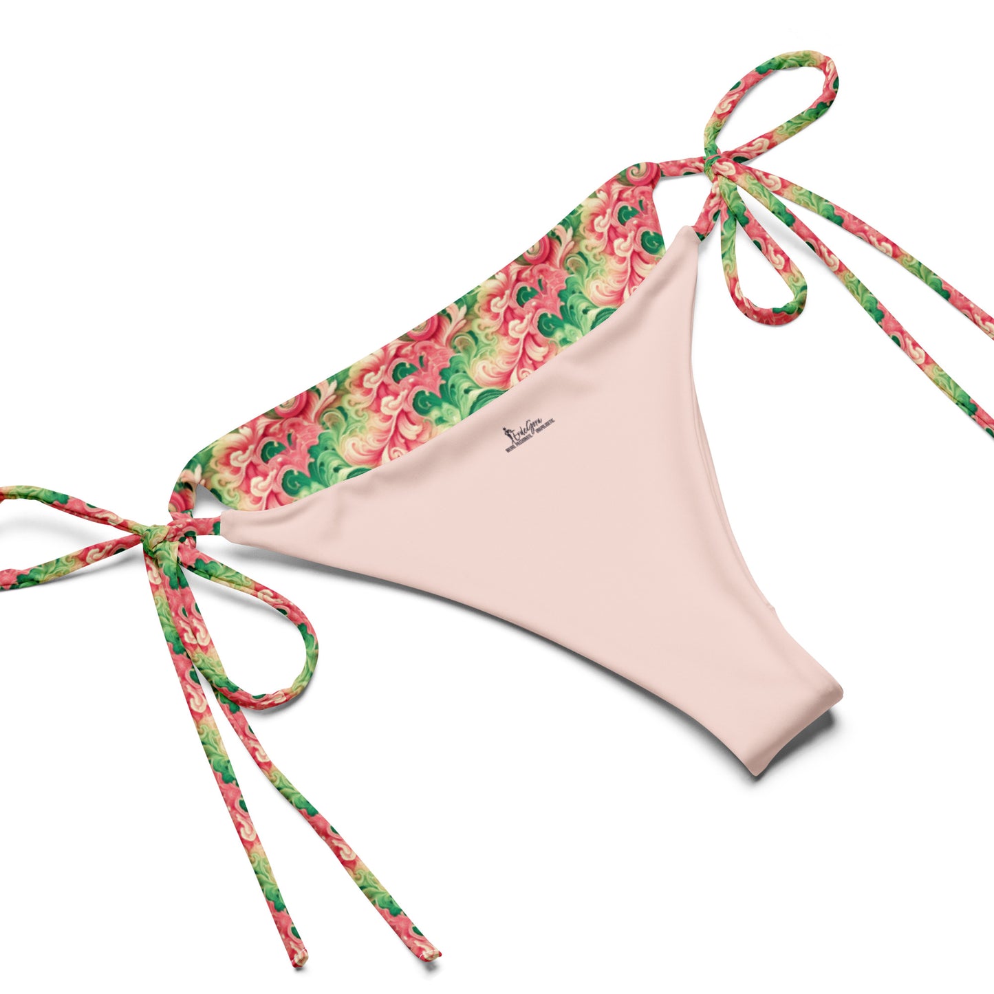 Recycled String Bikini Floral Fantasy - ErdeGora