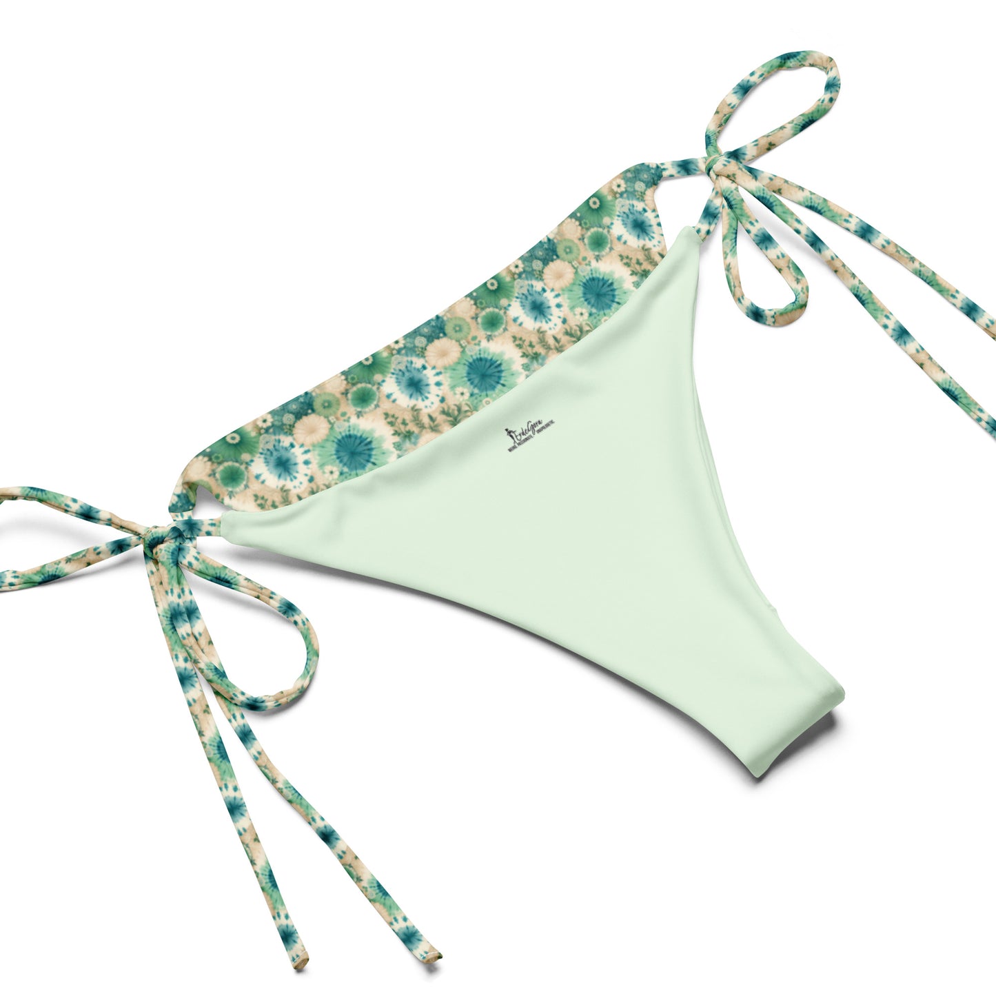 Recycled String Bikini Mint Blossom - ErdeGora