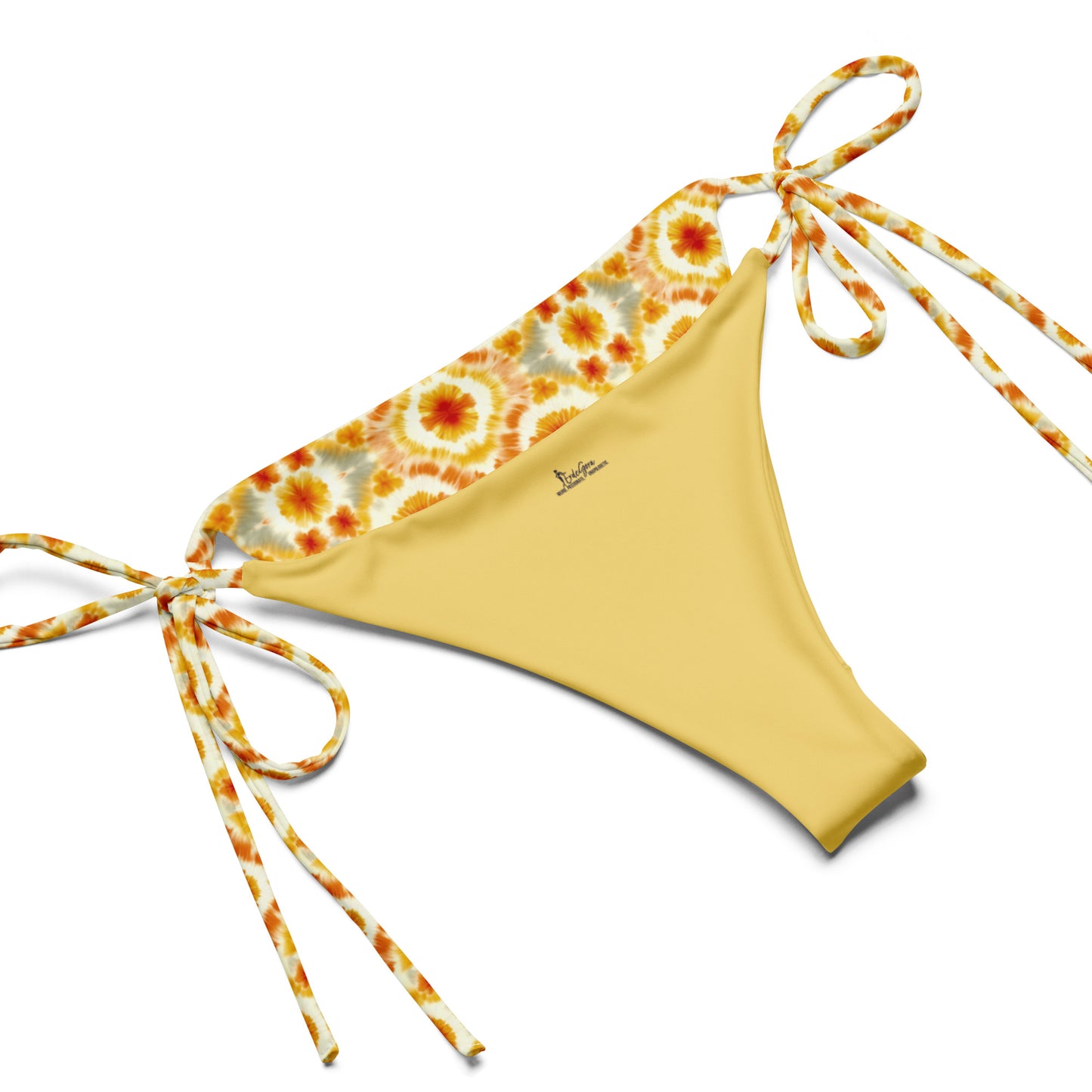 Recycled String Bikini Golden Sunburst - ErdeGora