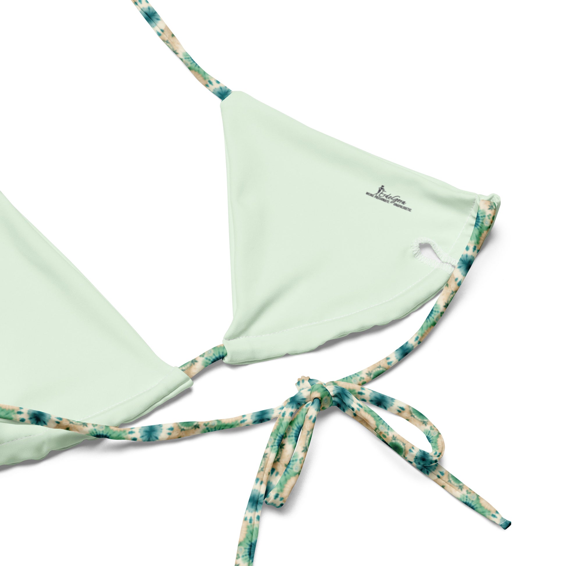 Recycled String Bikini Mint Blossom - ErdeGora