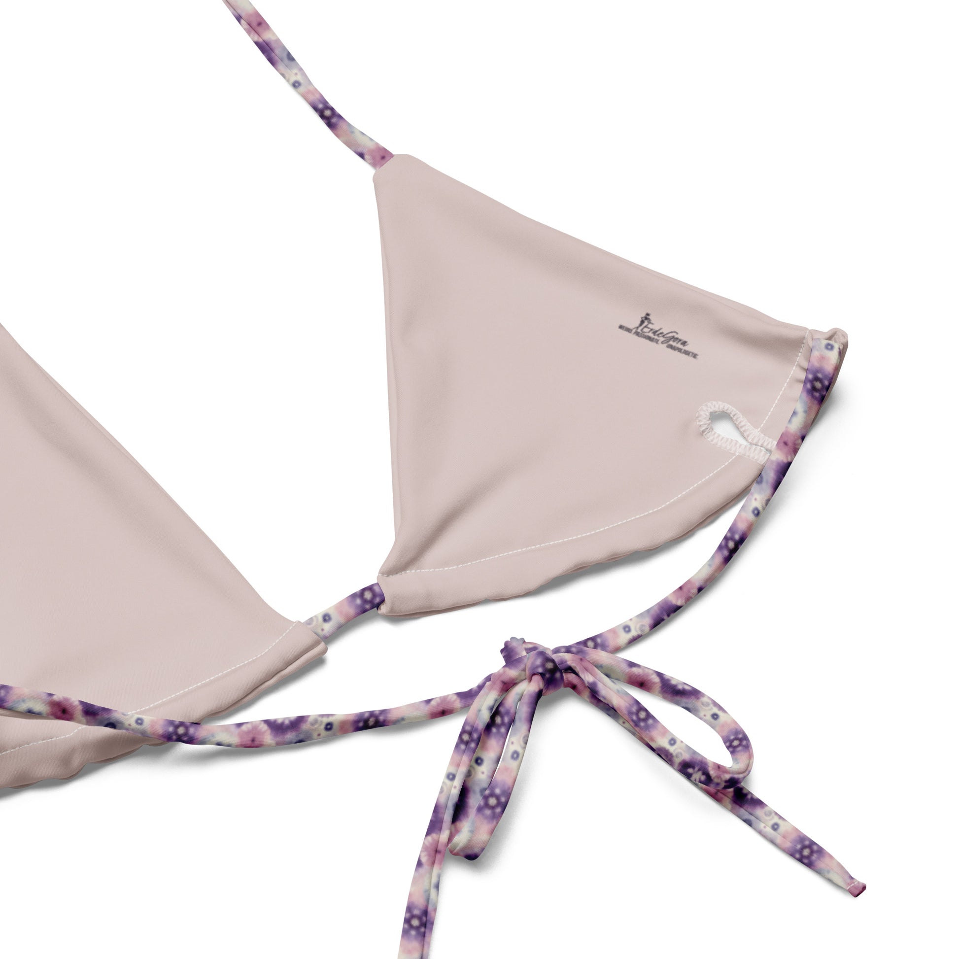 Recycled String Bikini Lilac Bloom - ErdeGora