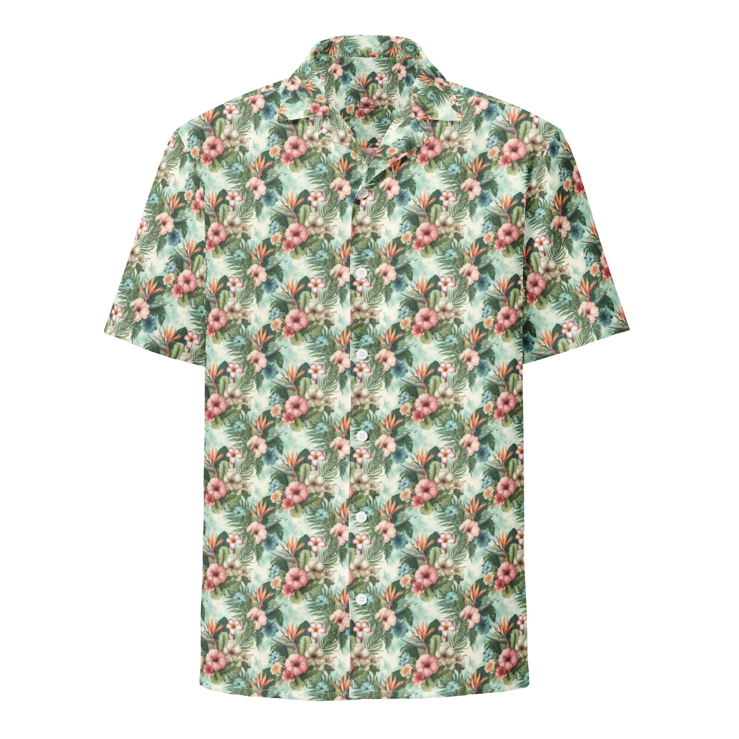 Unisex Button Shirt Floral Escape - ErdeGora