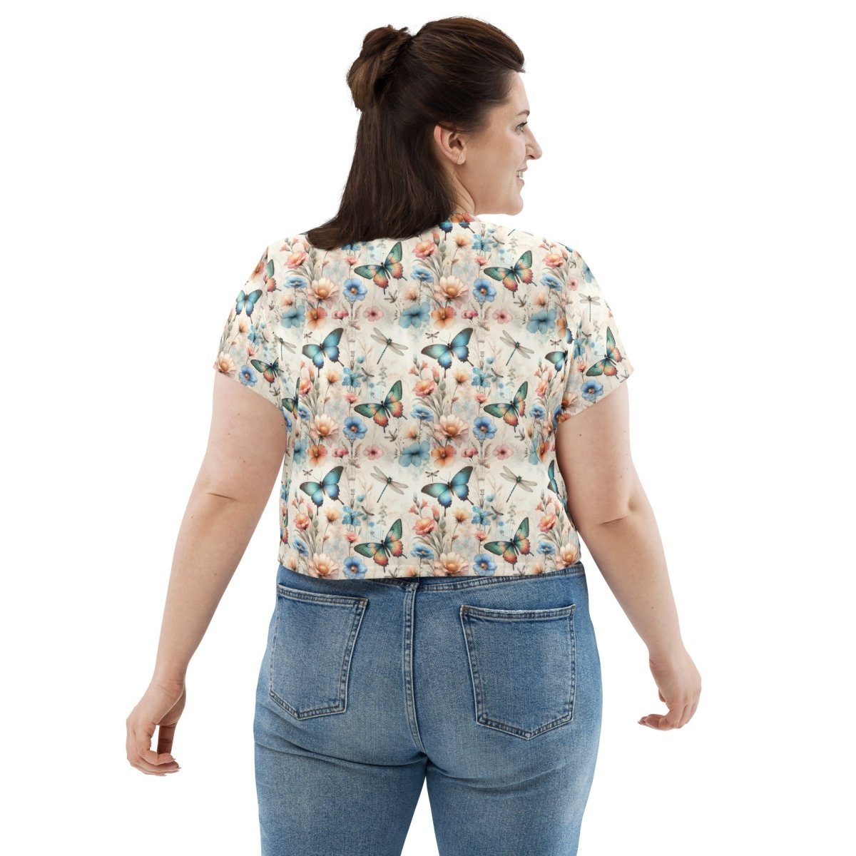 Butterfly Garden Crop Tee - ErdeGora