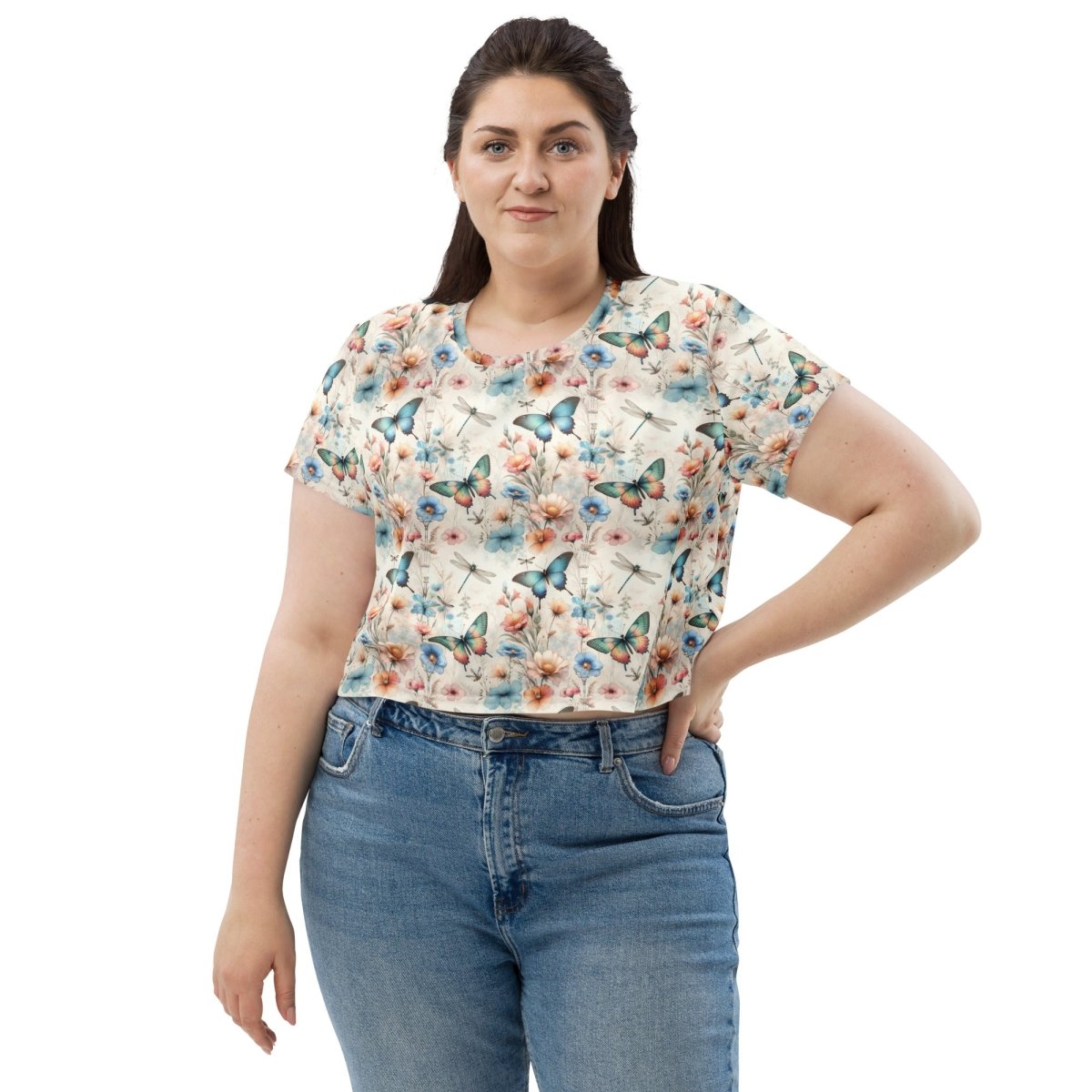 Butterfly Garden Crop Tee - ErdeGora