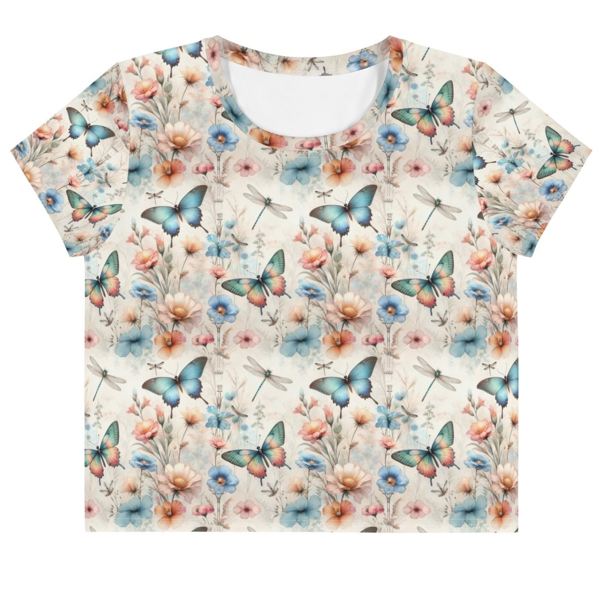 Butterfly Garden Crop Tee - ErdeGora