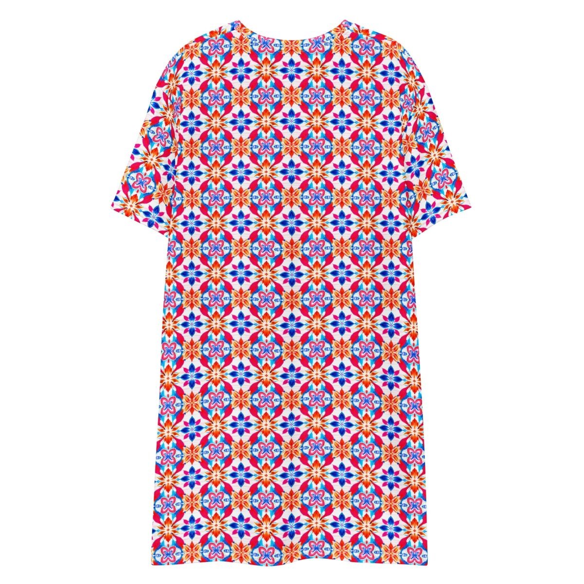 Casual T - Shirt Dress Fiesta Mosaic - ErdeGora