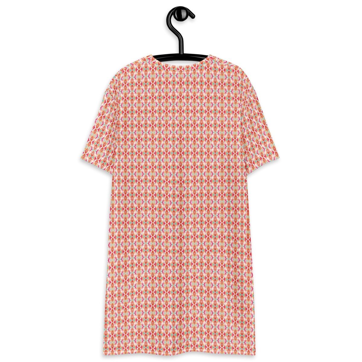 Casual T - shirt Dress Geometric Blossom - ErdeGora