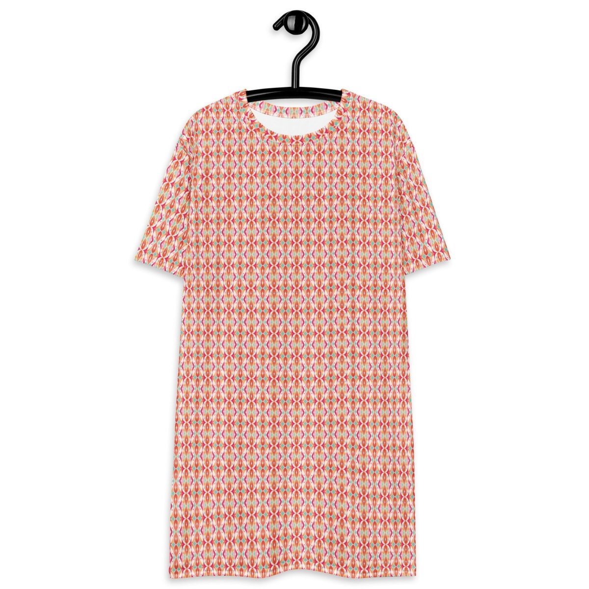 Casual T - shirt Dress Geometric Blossom - ErdeGora