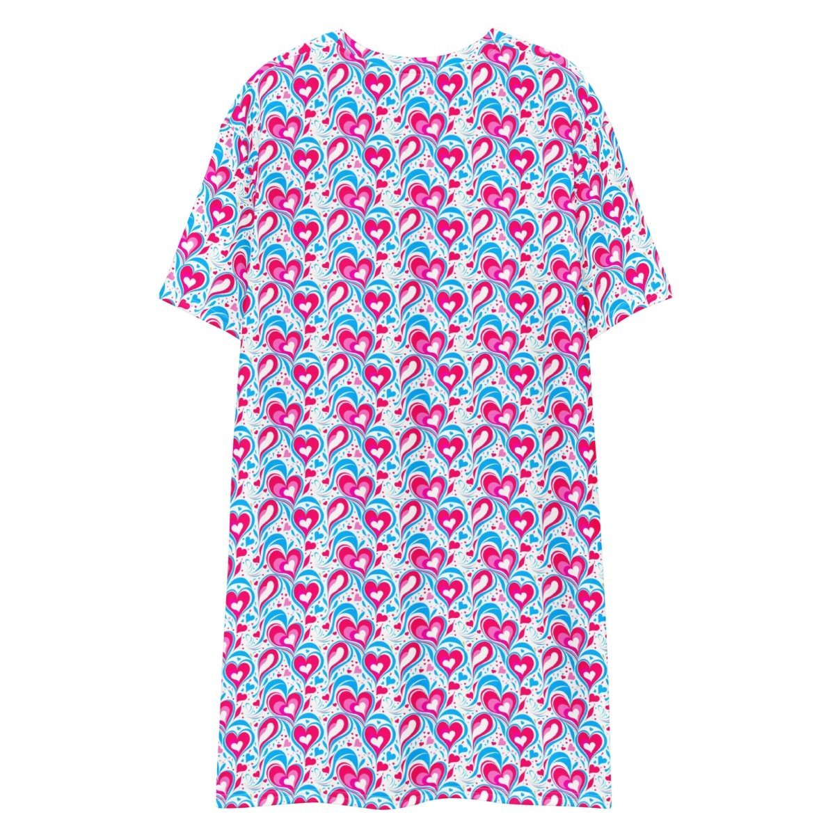 Casual T - Shirt Dress Heart Delight - ErdeGora