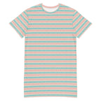 Casual T - Shirt Dress Pastel Waves - ErdeGora