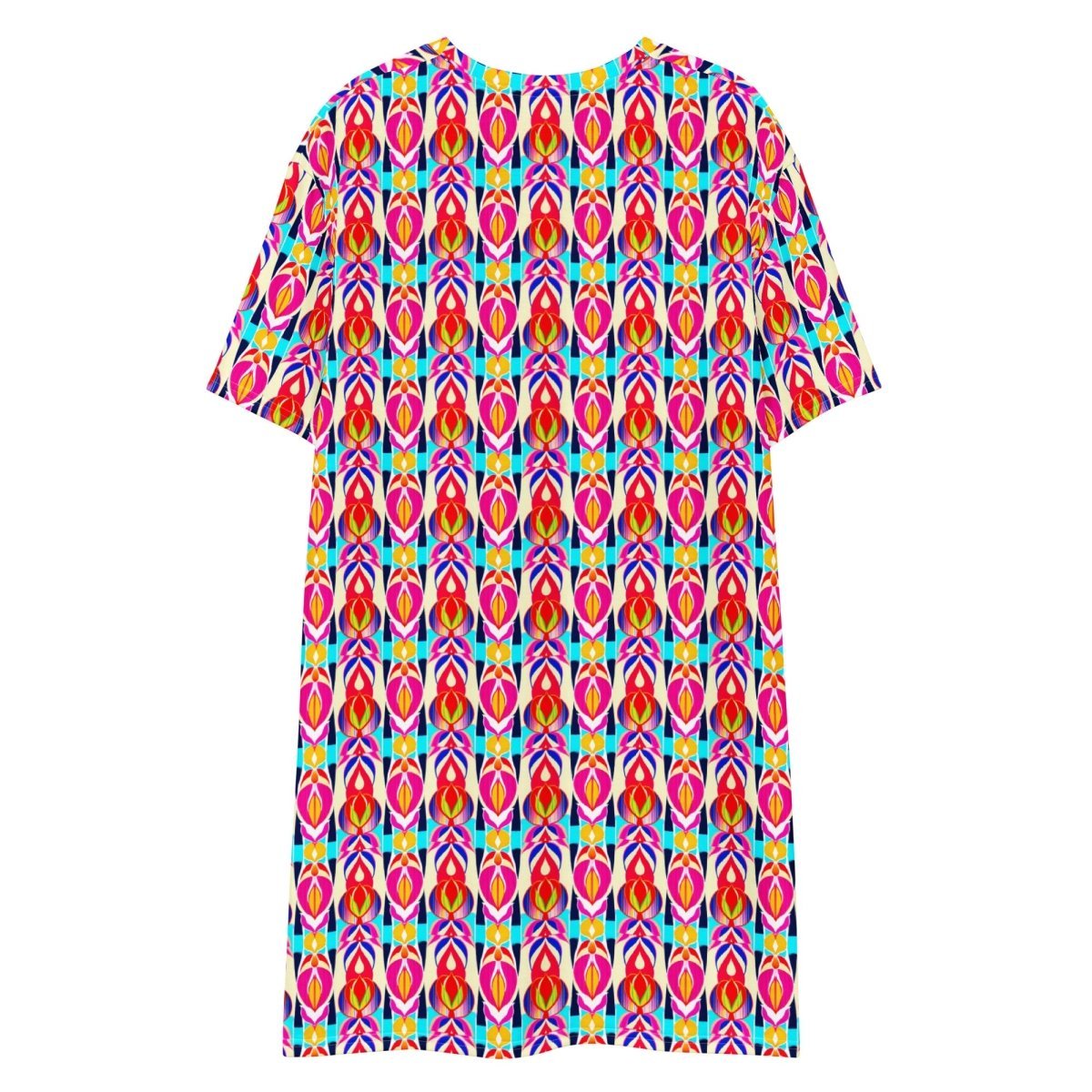 Casual T - Shirt Dress Radiant Ikat - ErdeGora