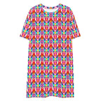Casual T - Shirt Dress Radiant Ikat - ErdeGora