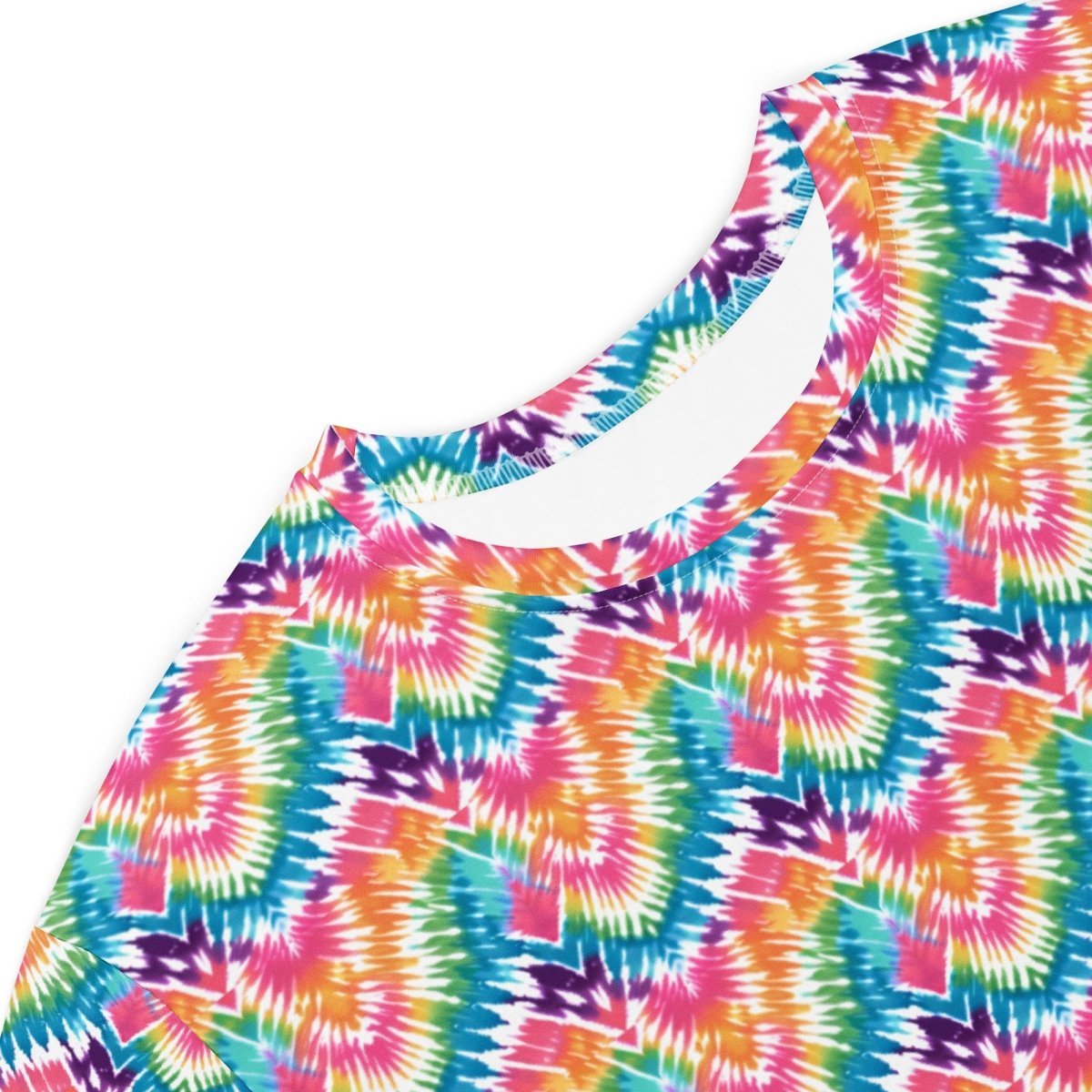 Casual T - Shirt Dress Rainbow Chevron - ErdeGora