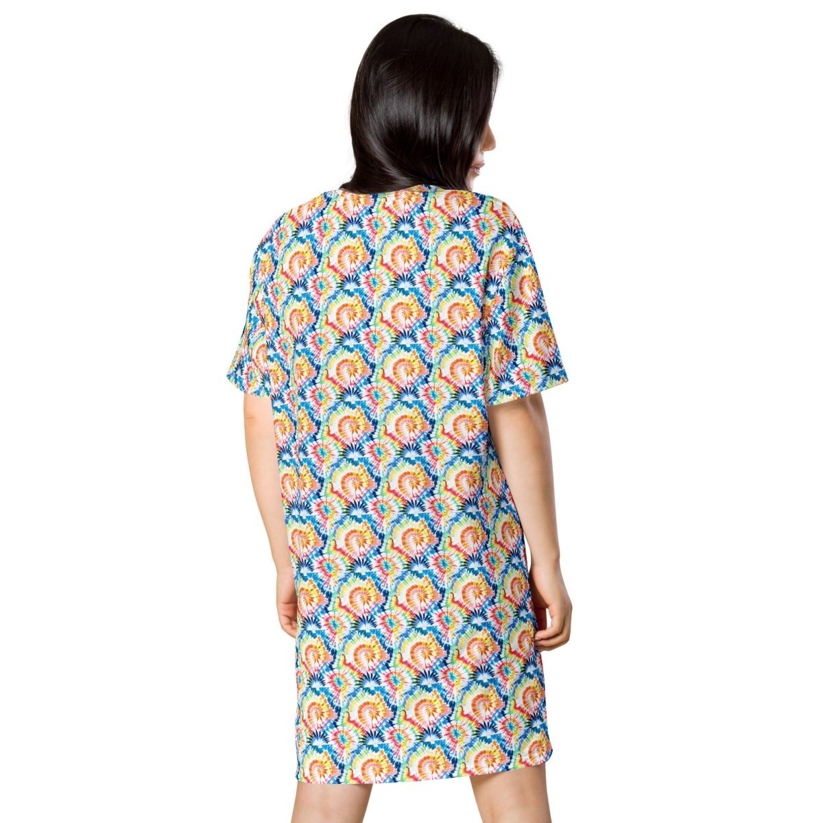 Casual T - Shirt Dress Tropical Wave - ErdeGora