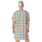 Casual T - Shirt Dress Tropical Wave - ErdeGora