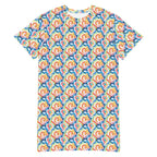 Casual T - Shirt Dress Tropical Wave - ErdeGora
