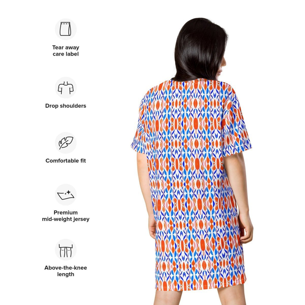 Casual T - Shirt Dress Tulip Cascade - ErdeGora