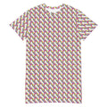 Casual T - Shirt Dress Wavy Hearts - ErdeGora