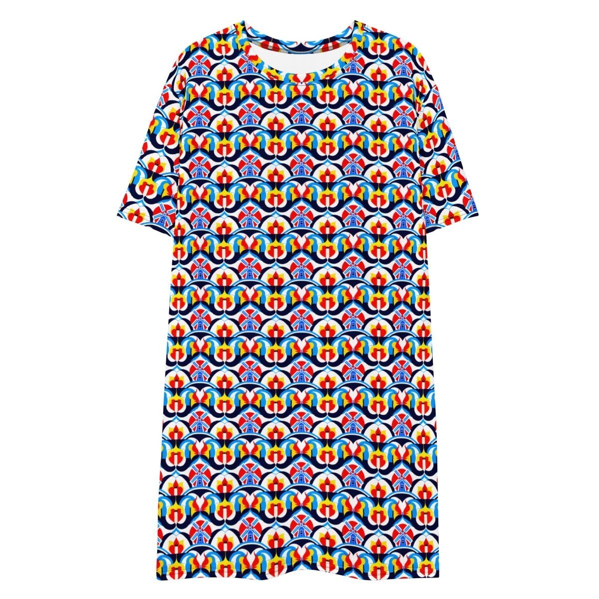 Delft Tulip Dreams T - Shirt Dress - ErdeGora